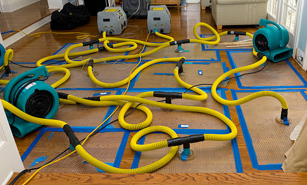 Professional Flood Damage Restoration technician working in Grandview, OK